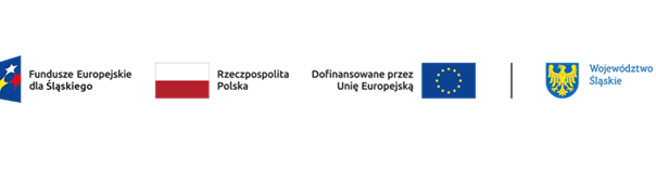 Logotypy programu Fundusze Europejskie dla Śląskiego, Rzeczypospolitej Polskiej, Unii Europejskiej oraz Województwa Śląskiego informujące o współfinansowaniu projektu ze środków europejskich i regionalnych.