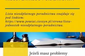 plakat- nieodpłatne poradnictwo
