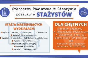 Nabór stażystów do Starostwa Powiatowego w Cieszynie