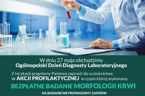 Bezpłatna akcjia profilaktyczna organizowana przez Laboratorium MED-LAB-SUCHANEK