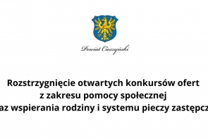 Rozstrzygnięcie otwartych konkursów ofert z zakresu pomocy społecznej oraz wspierania rodziny i systemu pieczy zastępczej  - zdjęcie wyrózniające