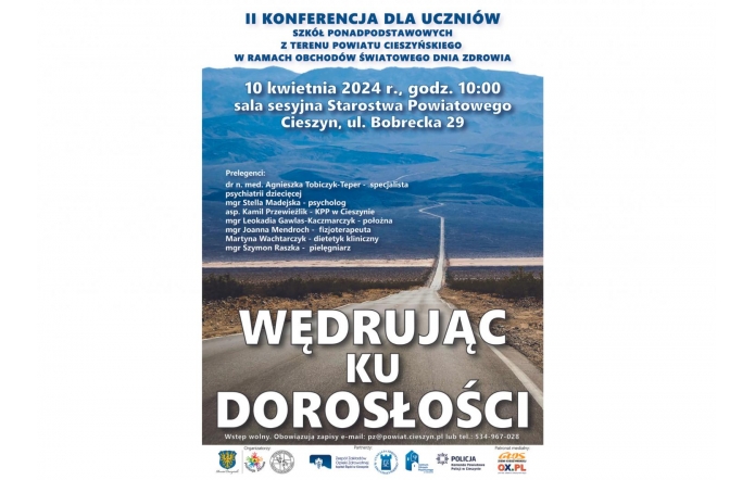 Plakat-"Wędrując Ku Dorosłości". 