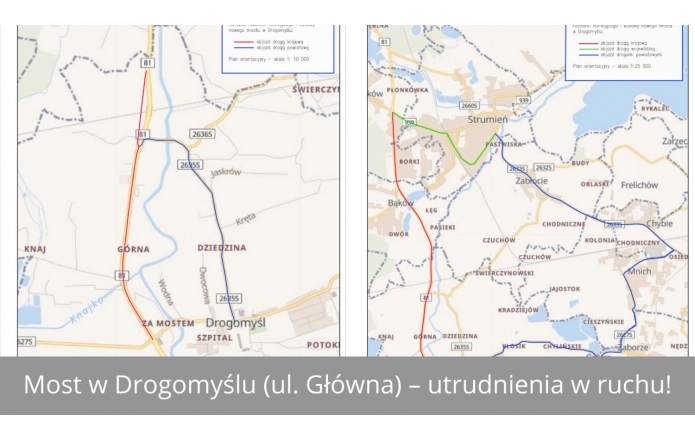 Most w Drogomyślu (ul. Główna) – utrudnienia w ruchu! 