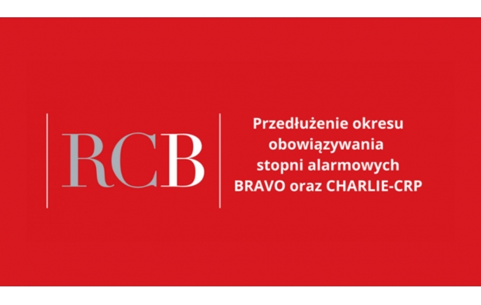Przedłużenie stopni alarmowych BRAVO oraz CHARLIE-CRP