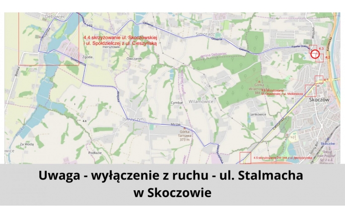 Uwaga! ul. Stalmacha w Skoczowie – wyłączona z ruchu! 