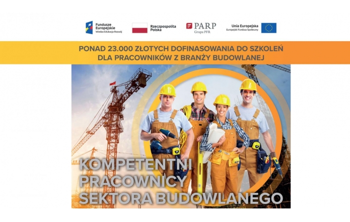 Dofinansowanie do 80% kosztów szkoleń dla firm budowlanych